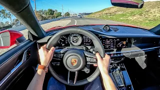 2023 Porsche 911 Turbo S - POV Driving at Porsche Experience Center Los Angeles (Binaural Audio)