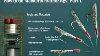 How To Tie Mackerel Feather Sea Fishing Lure Rigs ( Sabiki Rigs)