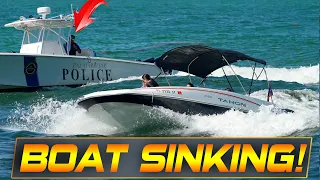 WARNING!! FAMILY in TROUBLE at HAULOVER INLET (BOAT SINKING!!) BOAT ZONE