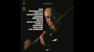 Sibelius Violin Concerto / Zino Francescatti, New York Philharmonic, Bernstein (1965/2015)