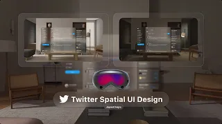 Twitter Spatial UI Design for Apple Vision Pro in Figma by Jaspreet.Designs