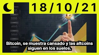 Bitcoin, se muestra cansado y las altcoins siguen en los suelos.