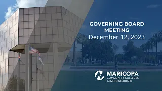 Governing Board Meeting  - December 12, 2023