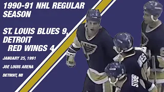 January 25, 1991: St. Louis Blues 9, Detroit Red Wings 4