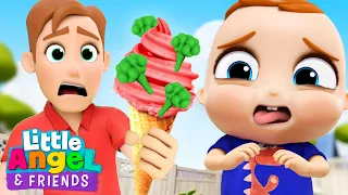 Broccoli Ice Cream?, Yucky! | Little Angel and Friends - Cartoons and Nursery Rhymes with Subtitles