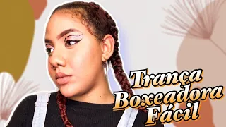 COMO FAZER TRANÇA BOXEADORA SOZINHA - Rápido e Fácil ✨ #shorts