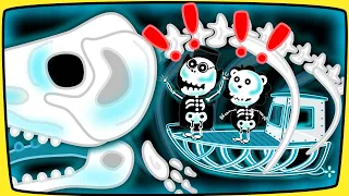 Lion Family 🍒 X-rays #5. Brush Brush Brush Your Teeth. Healthy Habits | Cartoon for Kids