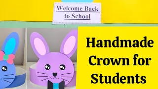 welcome back to school crown/ rabbit🐰 crown for first day at school/bunny tutorial🐇 @artwithsaba
