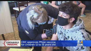 CDC Approves Pfizer Vaccine For Children 12 To 15 Years Old
