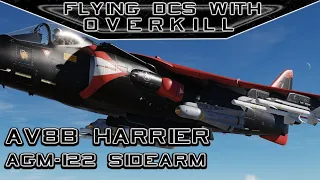 Flying DCS World With OverKill| AV-8B Harrier | AGM-122 Sidearm