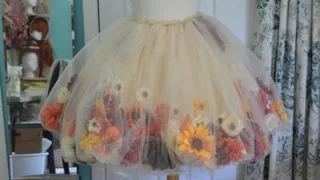 Making a flower fairy dress/turn simple frock into designer/simple making fairy frock