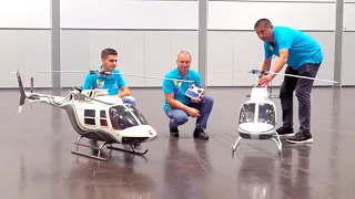 2 BIG RC HELI´s FLY TOGETHER INDOOR // 2 HELIS IN ONE INDOOR PRESENTATION // ROBIN ADAMSCHAK