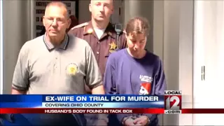 Ex-wife on trial for murder; stuffed husband's body in tack box