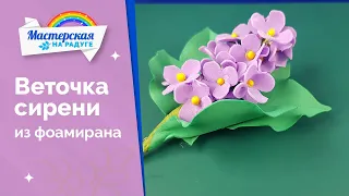 Сирень из фоамирана. Красивая брошь своими руками