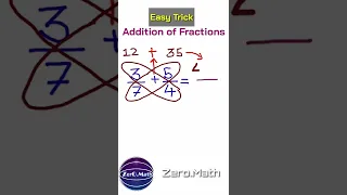 How to add Fractions #shorts #addition #fraction #division #youtubeshorts