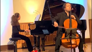 Marcello/Bach: Adagio BWV 974, Alexandre Debrus (Cello), Karin Lechner (Piano) / Live in Liège.