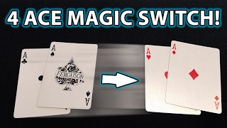 4 ACE Magic Card Trick Switch YOU CAN DO! REVEALED!