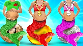 ¡Fui Adoptada por una Sirena Millonaria! 🧜‍♀️🤑 Chica Pobre vs Sirena Rica por La La Amigos