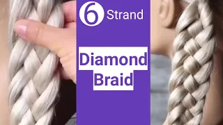 ELEGANT UPDOS 6 STRAND DIAMOND BRAID | LATEST BRAIDED HAIRSTYLE