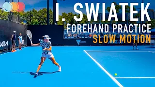 Iga Swiatek Forehand Practice [Slow Motion]