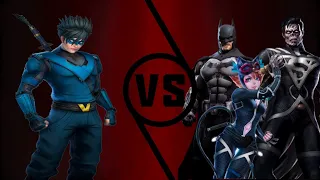 Can you beat injustice using only Batman Ninja Nightwing ?  [injustice mobile]