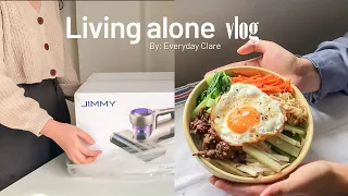 Living alone in the Philippines 🇵🇭 •Bibimbap • Jimmy  vacuum • Wanbo T2R Max  Projector • Homebody