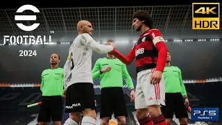 Efootball 2024 - Corinthians vs Flamengo | último jogo da Minha Liga - Gameplay [4K HDR 60FPS]