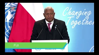 Fijian Prime Minister Hon. Voreqe Bainimarama delivers National Statement at COP24 meeting