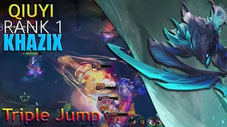 [RANK 1 KHAZIX] QIUYI KHAZIX VS LEE SIN - TRIPLE JUMP - QIUYI KHAZIX GUIDE