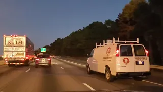 Atlanta traffic: I-85N Hwy during peak hours-Exit 95 to Exit 103