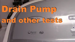 Broken Cabrio Washer  - Manual Test Mode for Drain Pump, Lid Lock, etc