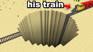 Fooling my Friend with a TRAIN MOD on Minecraft...