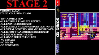 Sonic CD [Japan] (Sega Mega CD) - (Stage 2 - Collision Chaos | 100% Completion)