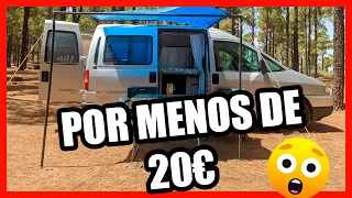 COMO Hacer un 💲TOLDO LOW COST💲 para TU FURGONETA o COCHE /❤️FABRICA tu PROPIO TOLDO para FURGONETA❤️