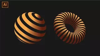 Striped 3D Shapes Tutorial | Adobe Illustrator