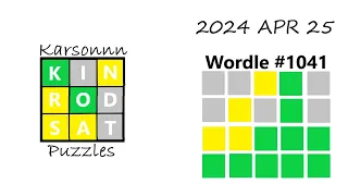 2024 APR 25 - Wordle 1041 Solve