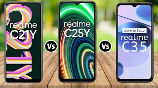 Realme C21Y vs Realme C25Y vs Realme C35 || C35 vs C25Y vs C21Y