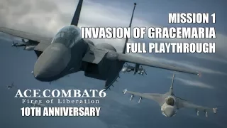 Ace Combat 6: MISSION 01 | 10th Anniversary Playthrough (60FPS Motion Interpolated)