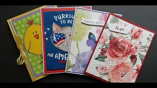 How to Make Napkin Cards Tutorial, Video #1, Basic Napkin Cards (Glue Stick Method)