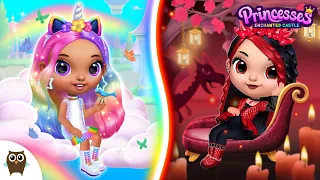 Rainbow VS Ember 🌈❤️Princess Makeovers ✨ Princesses - Enchanted Castle | TutoTOONS