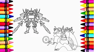 Color Skibidi Toilet / Titan Cameraman & Upgrated  Titan / How to Color Characters / Coloring Pages