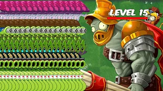 200 Plants Level 1 Boosted Mint Vs Gladiator Gargantuar Zombie level 15 - Who will win ? - PvZ 2