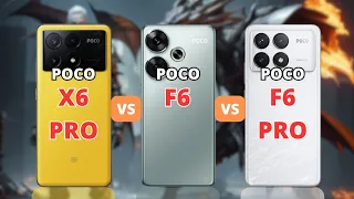 Poco X6 Pro vs Poco F6 vs Poco F6 Pro | PHONE COMPARISON