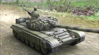 Russian T-72 main battle tank unpacking, assembly, testing AMEWI model 1:16    HD. 720p.