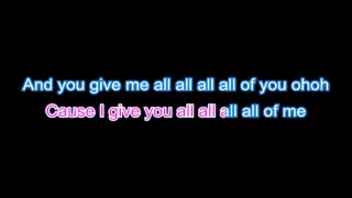 Karaoke Jasmin vs Richard -John Legend All of Me with lyrics and vocals