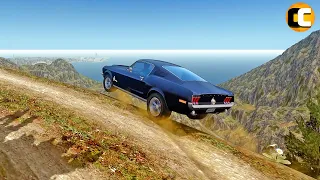 GTA 4 Cliff Drops Crashes with Real Cars mods #60 | Odycrash