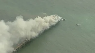 Fire erupts on Oceanside Pier creating massive smoke plume