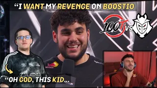 100T Boostio & Tarik reaction after G2 Valyn saying he wants REVENGE on Grand Finals of VCT Americas