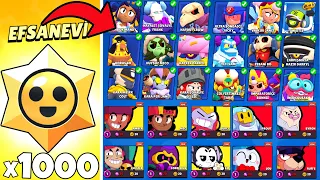 EFSANEVİ STARR HEDİYESİ AÇARAK OYUNDAKİ TÜM KOSTÜMLERİ VE TÜM KARAKTERLERİ ÇIKARTTIM !! BRAWL STARS