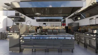 Commercial Kitchen  3D Animation